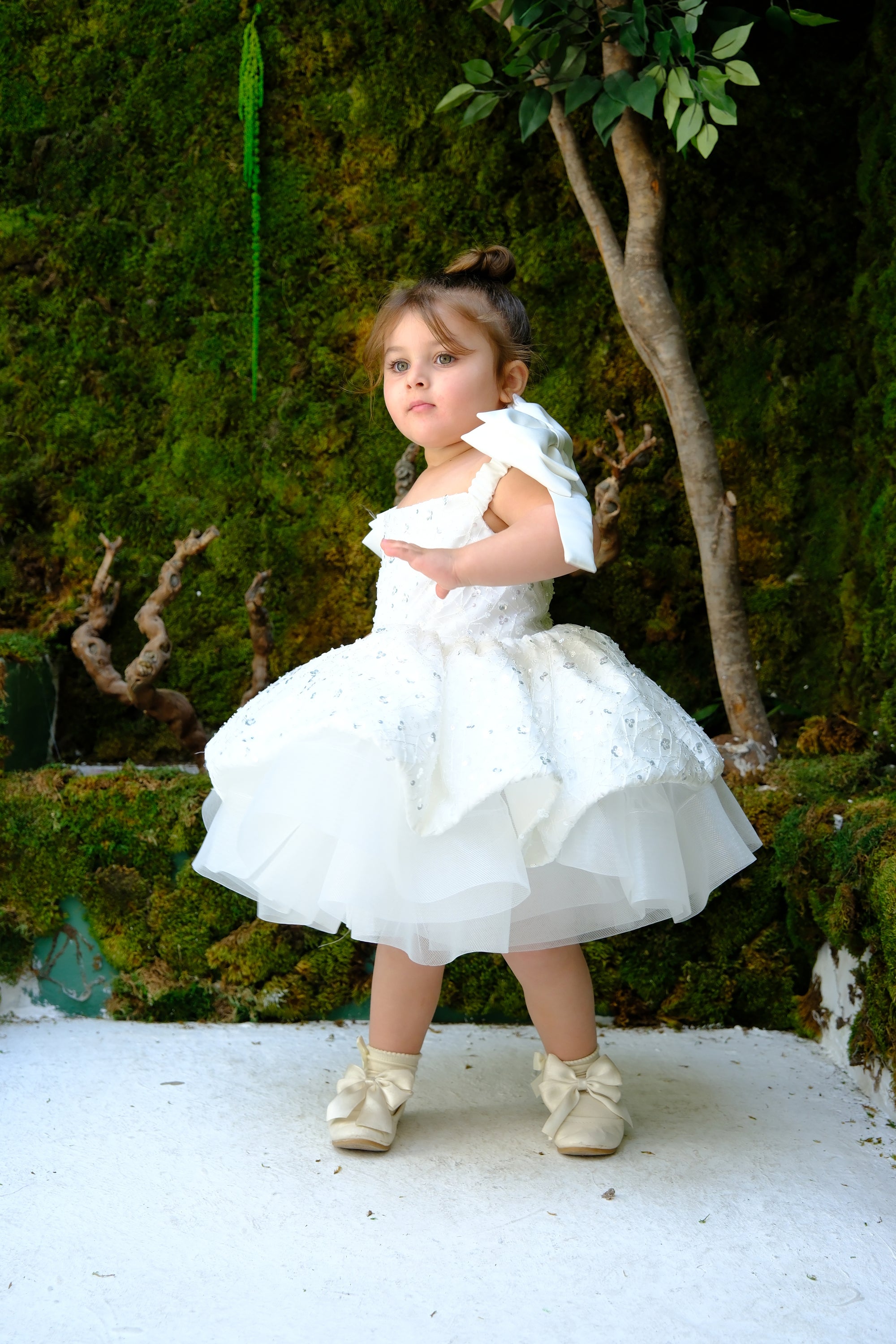 Robe Elise – Blanche & Cristaux