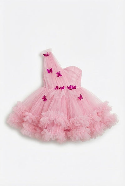 Robe Élégance Rose Clair en Tulle – Robe Cérémonie Fille Princesse